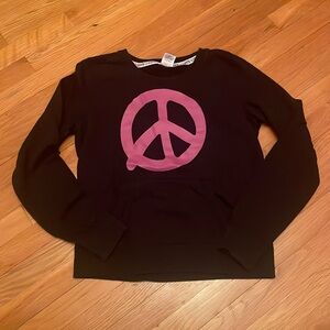 VS PINK Vintage Peace Crew Neck with Pocket